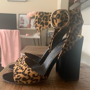 Qupid Cheetah Heels